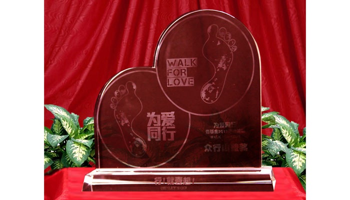 为爱同行活动奖杯